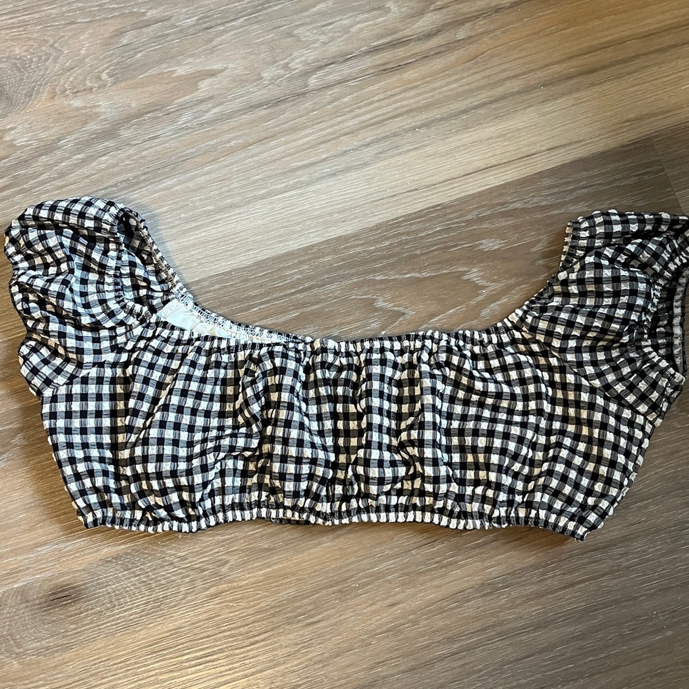 Solid & Striped Off The Shoulder Gingham Ruffle S… - image 6